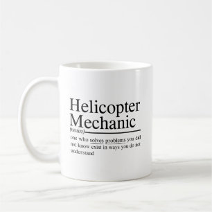 Caneca De Café citações engraçadas do Helicopter Mechanic