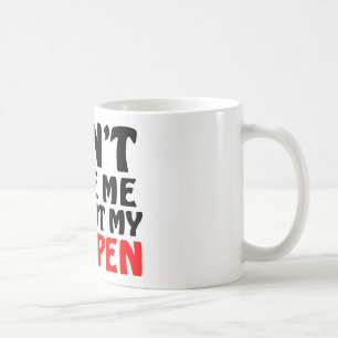 Caneca De Café Citações vermelhas engraçadas da caneta