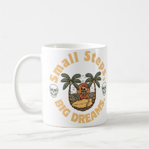 Caneca De Café citas de motivação - pequenos passos, grandes sonh