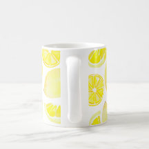 Caneca de café cítrica do design do teste padrão