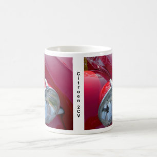 Caneca De Café Citroë 2CV, carro francês vintage.