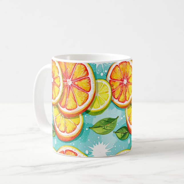 Caneca De Café Citrus Splash (Frente Esquerda)