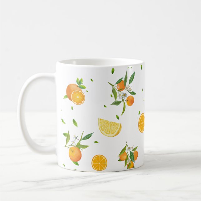 Caneca De Café Citrus Tropical SUMMER Laranja-limão (Esquerda)