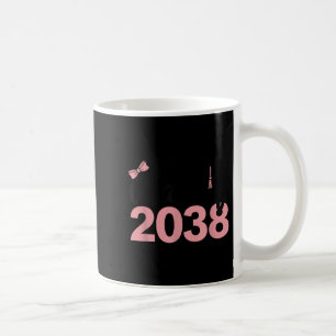 Caneca De Café Cl De 2038 Cresce Comigo Coquete Rosa Do Jardim De