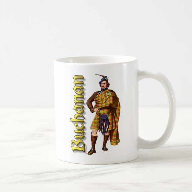 Caneca De Café Clã Buchanan Scotland velho (Direita)