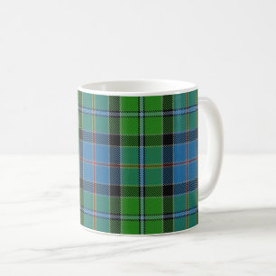 Caneca De Café Clã clássico xadrez azul e verde de Stirling de