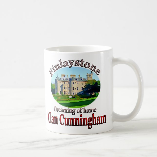 Caneca De Café Clã Cunningham Sonhando com o Lar Finlaystone (Direita)