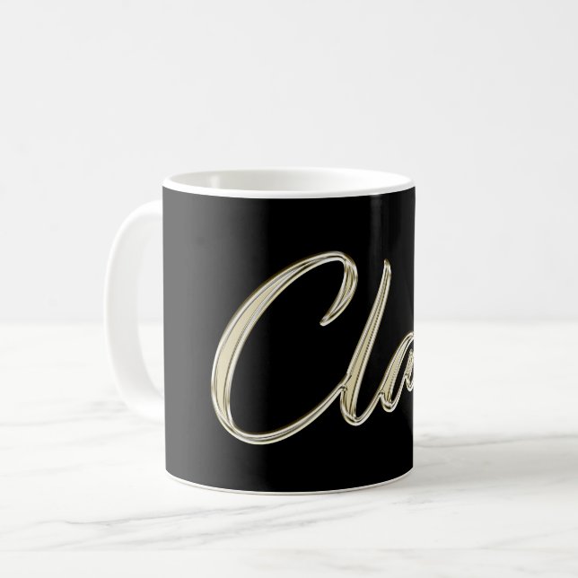 Caneca De Café Claas Name whitegold Tasse Teetasse Kaffeetasse (Frente Esquerda)