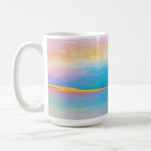 Caneca De Café "Clachanray" Wide Pink e Blue Landscape Seascape