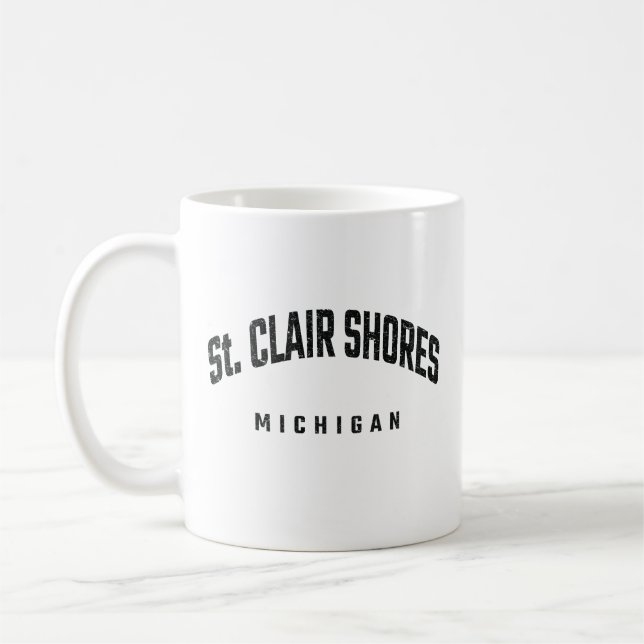 Caneca De Café Clair Shores Michigan MI (Esquerda)