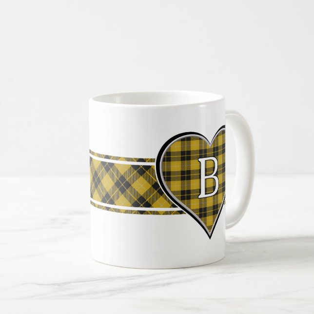 Caneca De Café Clan Barclay Tartan Heart (Frente Esquerda)