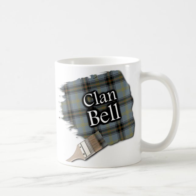 Caneca De Café Clan Bell Tartan Paint Brusch Cup (Direita)