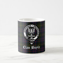 Caneca De Café Clan Boyle Crest Crachá & Tartan