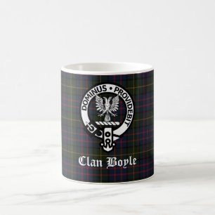 Caneca De Café Clan Boyle Crest Crachá & Tartan