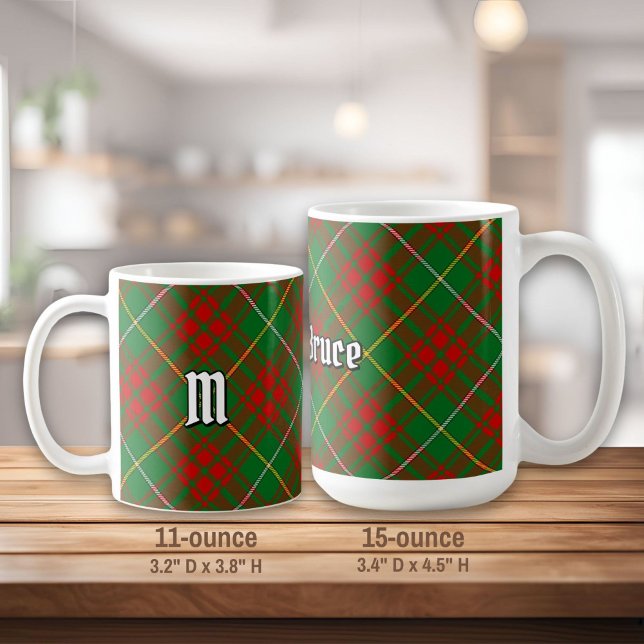 Caneca De Café Clan Bruce Hunting Tartan (Criador carregado)