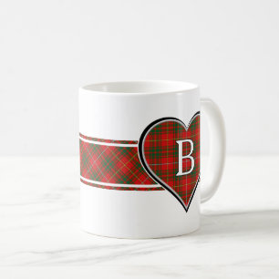 Caneca De Café Clan Bruce Tartan Heart