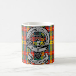 Caneca De Café Clan Buchanan Crest Crachá & Tartan