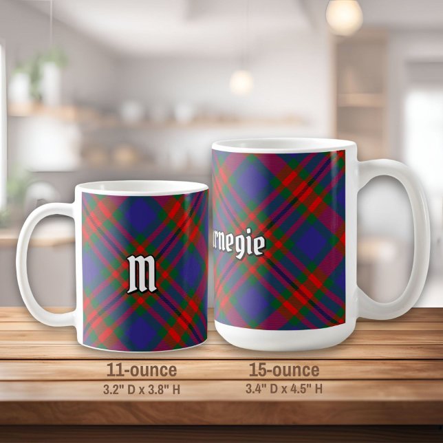 Caneca De Café Clan Carnegie Tartan (Criador carregado)