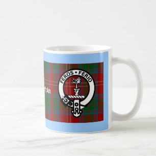 Caneca De Café Clan Chisholm Tartan & Crest Crachá