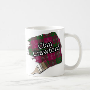 Caneca De Café Clan Crawford Tartan Paint Brusch Cup