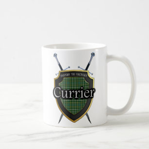 Caneca De Café Clan Currie Currier Tartan Shield & Swords