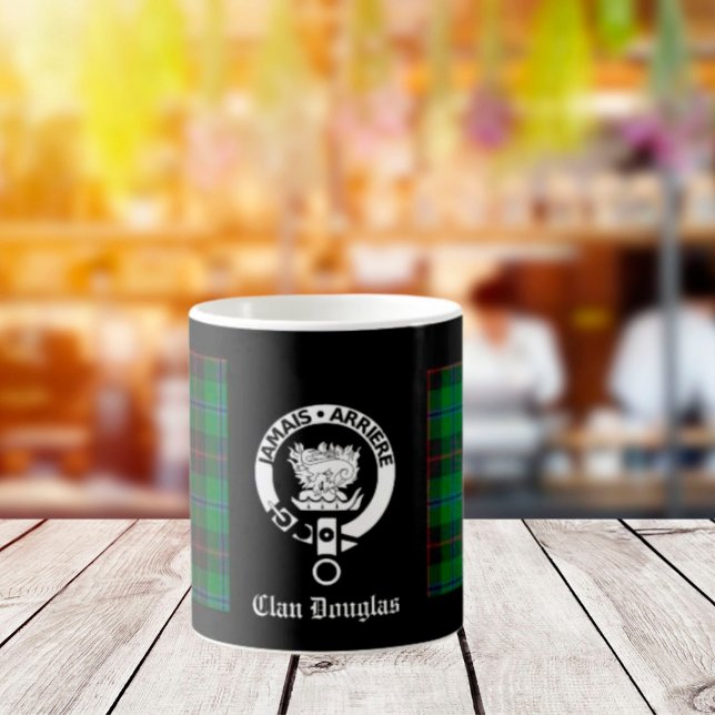 Caneca De Café Clan Douglas Tartan Crest (Criador carregado)