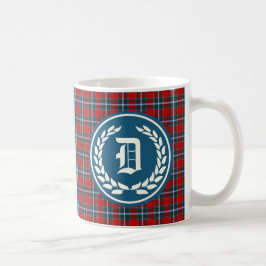 Caneca De Café Clan Drummond Bright Red Tartan Monograma