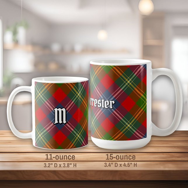 Caneca De Café Clan Forrester Tartan (Criador carregado)