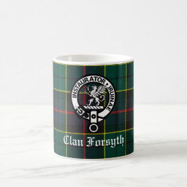 Caneca De Café Clan Forsyth Crest Crachá e Tartan