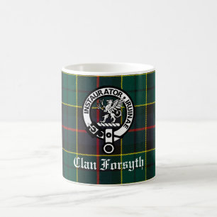 Caneca De Café Clan Forsyth Crest Crachá e Tartan