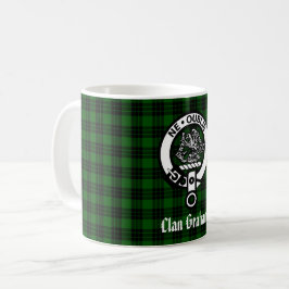 Caneca De Café Clan Graham Crest Crachá e Tartan