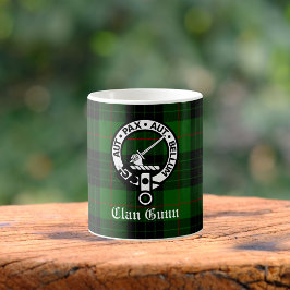 Caneca De Café Clan Gunn Crest Crachá e Tartan