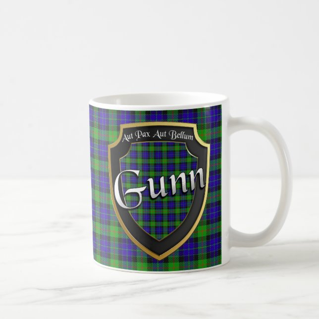Caneca De Café Clan Gunn Scottish Shield Cups Mugs (Direita)