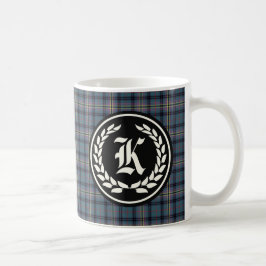 Caneca De Café Clan Kennedy Antigo Tartan Monograma