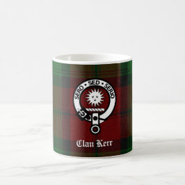 Caneca De Café Clan Kerr Crest Crachá Tartan