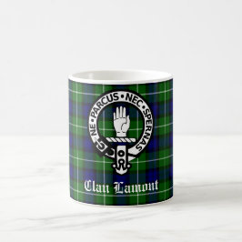 Caneca De Café Clan Lamont Crest Crachá e Tartan