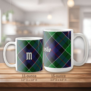 Caneca De Café Clan Leslie caçando Tartan