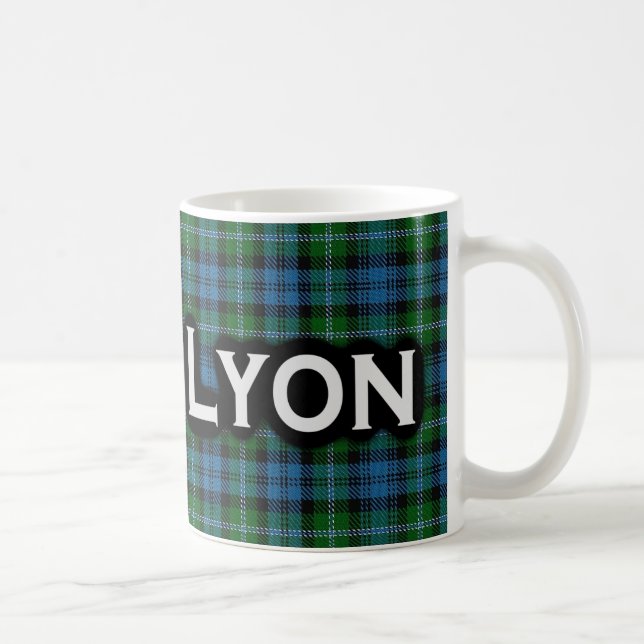 Caneca De Café Clan Lyon Tartan Scottish (Direita)