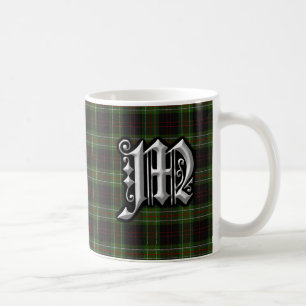 Caneca De Café Clan MacDiarmid - Letra M Monograma Tartan