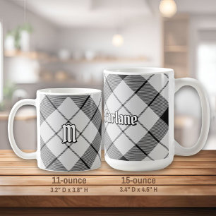 Caneca De Café Clan MacFarlane Black and White Tartan