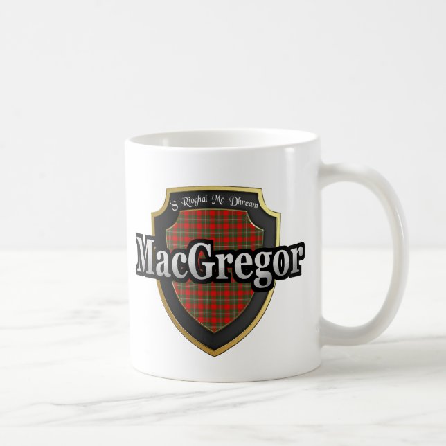 Caneca De Café Clan MacGregor Scottish Dynasty Tartan Mugs Cups (Direita)