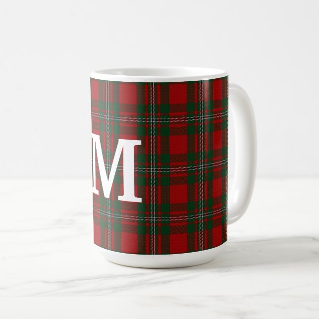 Caneca De Café Clan MacGregor Tartan Xadrez Personalizada (Frente Esquerda)