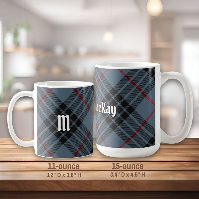 Caneca De Café Clan MacKay Blue Tartan (Criador carregado)