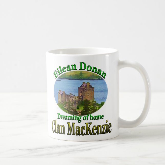 Caneca De Café Clan MacKenzie Sonhando com o Home Eilean Donan (Direita)