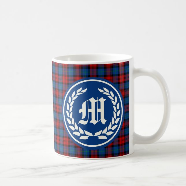 Caneca De Café Clan MacLachlan Tartan Monograma (Direita)