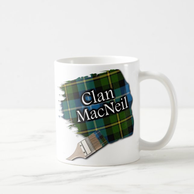 Caneca De Café Clan MacNeil Tartan Paint Brush Cup (Direita)