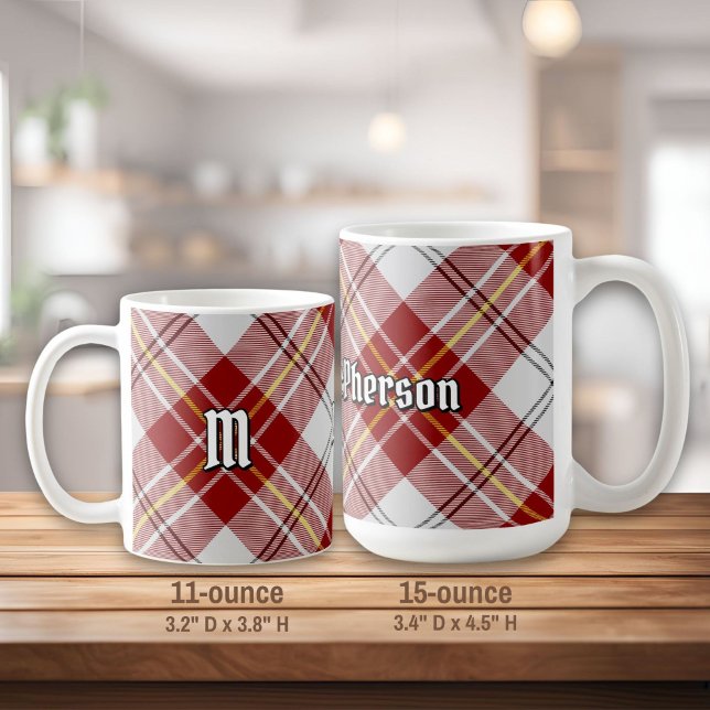 Caneca De Café Clan MacPherson Red Vestir Tartan Coffee Mug (Criador carregado)