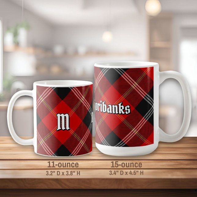 Caneca De Café Clan Marjoribanks Tartan (Criador carregado)