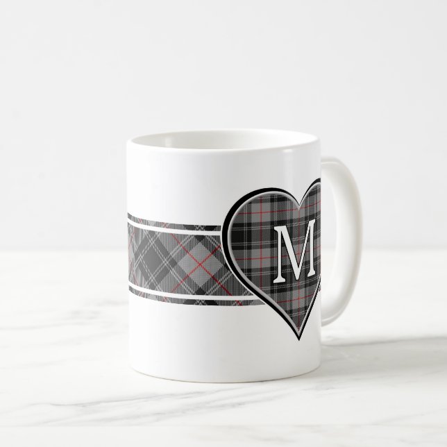 Caneca De Café Clan Moffat Tartan Heart (Frente Esquerda)