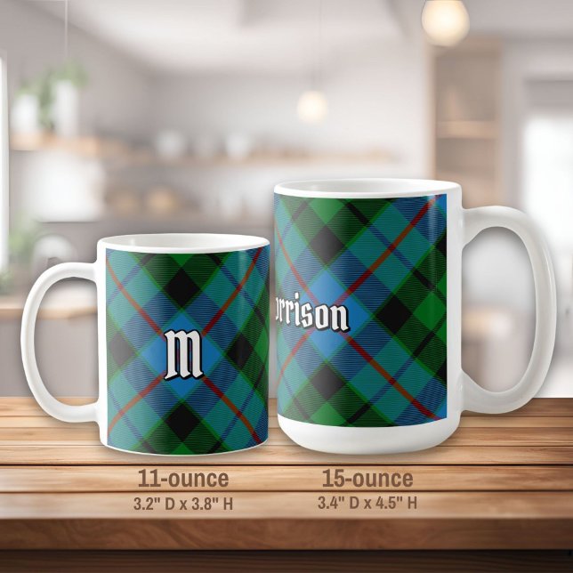 Caneca De Café Clan Morrison Hunting Tartan Coffee Mug (Criador carregado)
